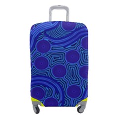 Authentic Aboriginal Art - Rivers Around Us Luggage Cover (small) by hogartharts