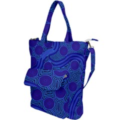 Authentic Aboriginal Art - Rivers Around Us Shoulder Tote Bag by hogartharts