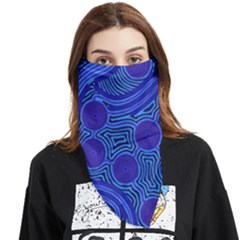 Authentic Aboriginal Art - Rivers Around Us Face Covering Bandana (triangle) by hogartharts