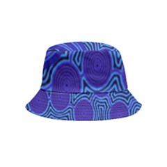 Authentic Aboriginal Art - Rivers Around Us Inside Out Bucket Hat (kids) by hogartharts