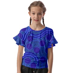 Authentic Aboriginal Art - Rivers Around Us Kids  Cut Out Flutter Sleeves by hogartharts