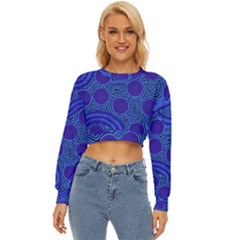 Authentic Aboriginal Art - Rivers Around Us Lightweight Long Sleeve Sweatshirt by hogartharts