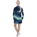 Moon Moonlit Forest Fantasy Midnight Women s Long Sleeve Casual Dress View2