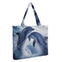 Dolphins Sea Ocean Water Zipper Medium Tote Bag View2