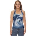 Dolphins Sea Ocean Water Basic Halter Top View1