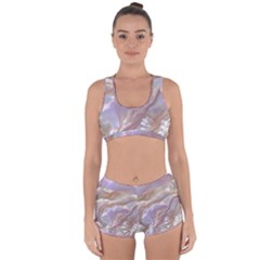 Silk Waves Abstract Racerback Boyleg Bikini Set by Cemarart