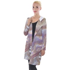 Silk Waves Abstract Hooded Pocket Cardigan by Cemarart