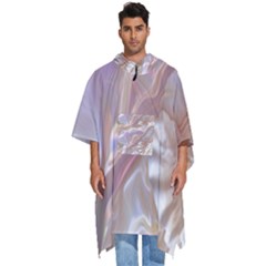 Silk Waves Abstract Men s Hooded Rain Ponchos by Cemarart