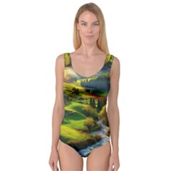 Countryside Landscape Nature Princess Tank Leotard  by Cemarart