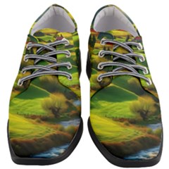 Countryside Landscape Nature Women Heeled Oxford Shoes by Cemarart