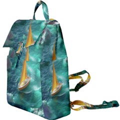 Seascape Boat Sailing Buckle Everyday Backpack by Cemarart