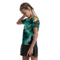 Seascape Boat Sailing Kids  Frill Chiffon Blouse View2