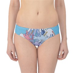 Art Psychedelic Mountain Hipster Bikini Bottoms by Cemarart