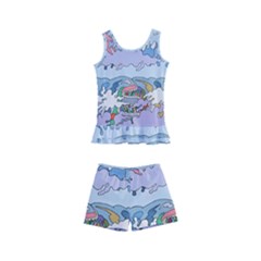 Art Psychedelic Mountain Kids  Boyleg Swimsuit by Cemarart