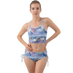 Art Psychedelic Mountain Mini Tank Bikini Set by Cemarart