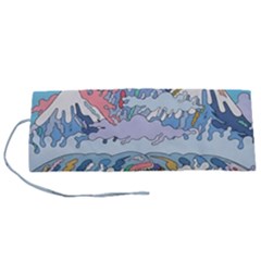 Art Psychedelic Mountain Roll Up Canvas Pencil Holder (s) by Cemarart