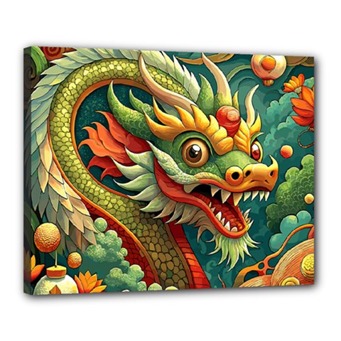 Chinese New Year – Year Of The Dragon Canvas 20  X 16  (stretched) by Valentinaart