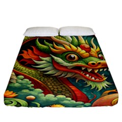 Chinese New Year – Year Of The Dragon Fitted Sheet (california King Size) by Valentinaart