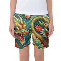 Chinese New Year – Year Of The Dragon Women s Basketball Shorts by Valentinaart