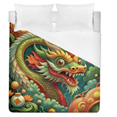 Chinese New Year – Year Of The Dragon Duvet Cover (queen Size) by Valentinaart