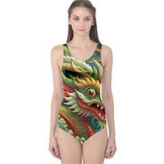 Chinese New Year – Year Of The Dragon One Piece Swimsuit by Valentinaart