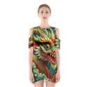 Chinese New Year – Year of the Dragon Shoulder Cutout One Piece Dress View1