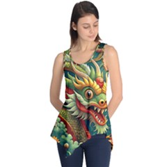 Chinese New Year – Year Of The Dragon Sleeveless Tunic by Valentinaart