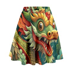 Chinese New Year – Year Of The Dragon High Waist Skirt by Valentinaart