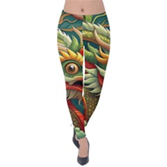 Chinese New Year – Year Of The Dragon Velvet Leggings