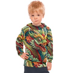 Chinese New Year – Year Of The Dragon Kids  Hooded Pullover by Valentinaart