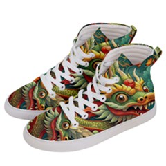 Chinese New Year – Year Of The Dragon Men s Hi-top Skate Sneakers by Valentinaart