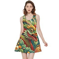 Chinese New Year – Year Of The Dragon Inside Out Reversible Sleeveless Dress by Valentinaart