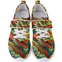 Chinese New Year – Year Of The Dragon Men s Velcro Strap Shoes by Valentinaart