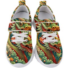 Chinese New Year – Year Of The Dragon Kids  Velcro Strap Shoes by Valentinaart