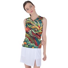 Chinese New Year – Year Of The Dragon Women s Sleeveless Sports Top by Valentinaart