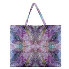 Blended Butterfly Zipper Large Tote Bag by kaleidomarblingart