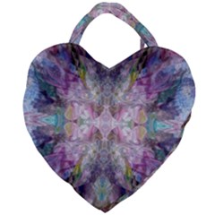 Blended Butterfly Giant Heart Shaped Tote by kaleidomarblingart