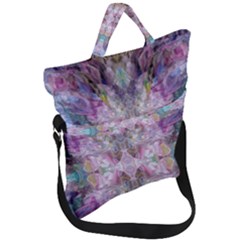 Blended Butterfly Fold Over Handle Tote Bag by kaleidomarblingart