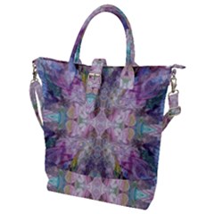 Blended Butterfly Buckle Top Tote Bag by kaleidomarblingart