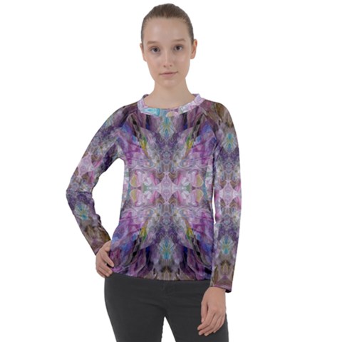 Blended Butterfly Women s Long Sleeve Raglan T-shirt by kaleidomarblingart