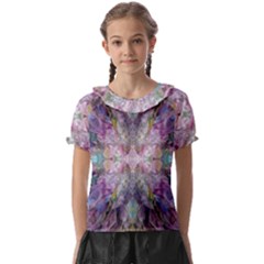 Blended Butterfly Kids  Frill Chiffon Blouse by kaleidomarblingart