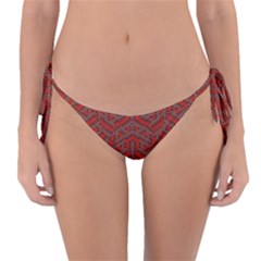 Hexagon Motif Geometric Tribal Style Pattern Reversible Bikini Bottoms by dflcprintsclothing