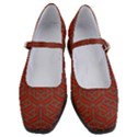 Hexagon Motif Geometric Tribal Style Pattern Women s Mary Jane Shoes View1