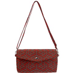 Hexagon Motif Geometric Tribal Style Pattern Removable Strap Clutch Bag by dflcprintsclothing