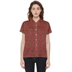 Hexagon Motif Geometric Tribal Style Pattern Short Sleeve Pocket Shirt by dflcprintsclothing