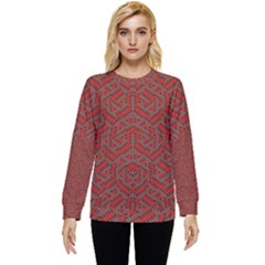 Hexagon Motif Geometric Tribal Style Pattern Hidden Pocket Sweatshirt by dflcprintsclothing