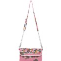 Flower Power Hippie Boho Love Peace Text Pink Pop Art Spirit Mini Crossbody Handbag View1