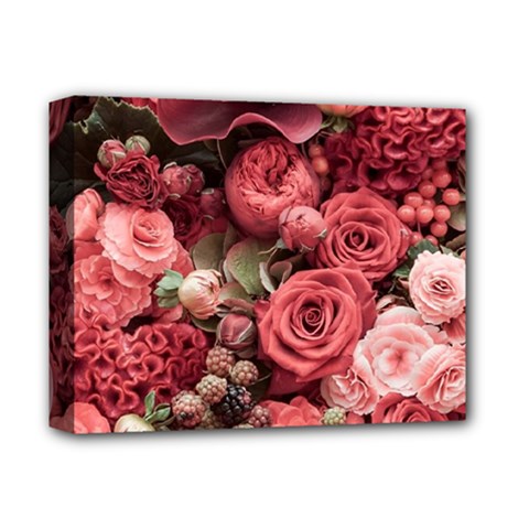 Pink Roses Flowers Love Nature Deluxe Canvas 14  X 11  (stretched) by Grandong