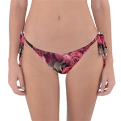 Pink Roses Flowers Love Nature Reversible Bikini Bottoms by Grandong