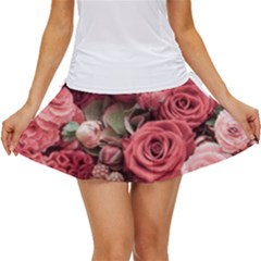 Pink Roses Flowers Love Nature Women s Skort by Grandong